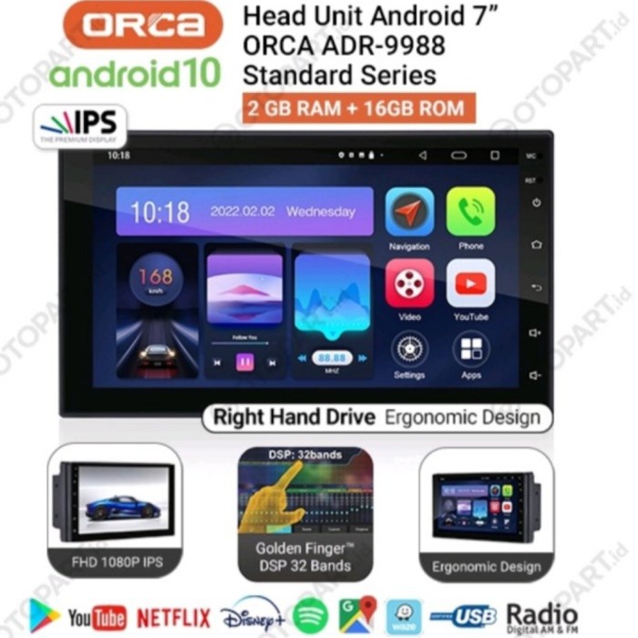 Tv Mobil Android Doubledin Avanza Headunit Avanza Android Orca 9988 Original