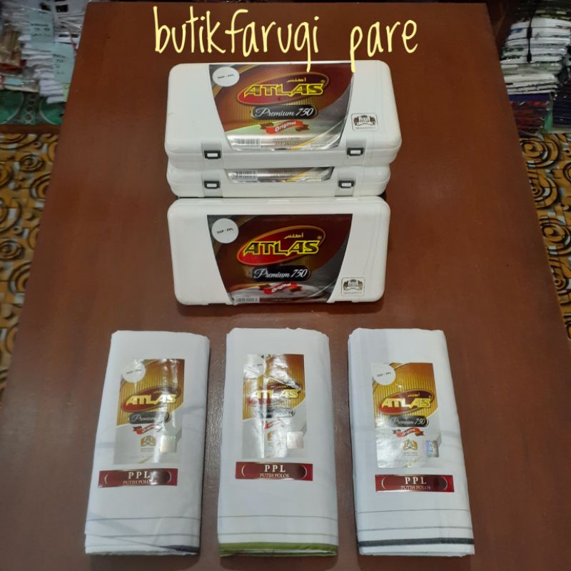Sarung ATLAS PREMIUM 750 Putih polos