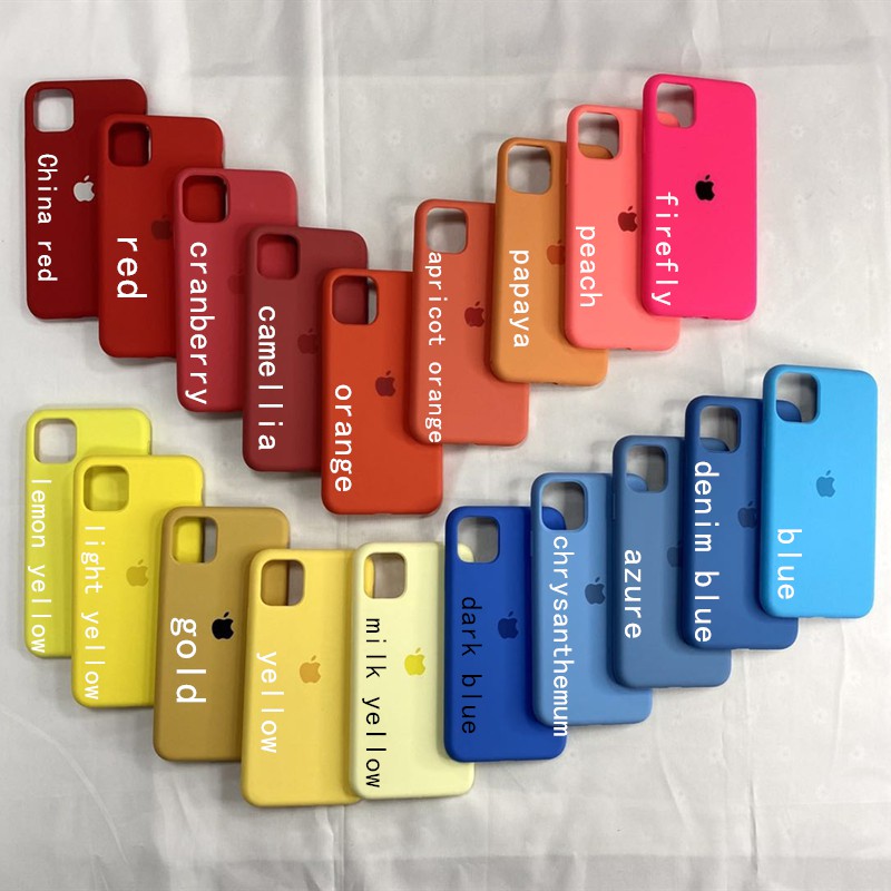 Case IPhone 12mini 12 12pro 12promax Soft Cover Silikon Premium Untuk Apple iPhone High Quality Embedded LOGO Straight Side Phone Casing