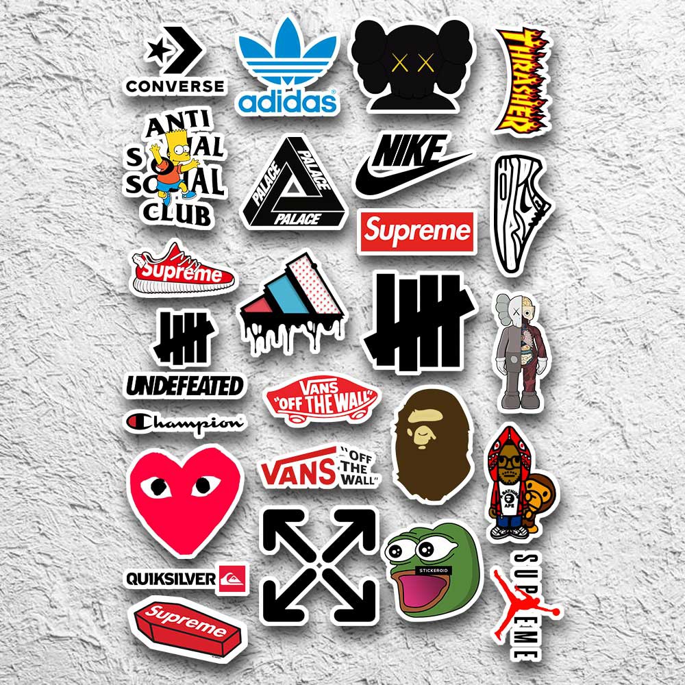 HD Paket Sticker Hypebeast Brand Shopee Indonesia HD Paket Sticker Hypebeast Brand Shopee Indonesia