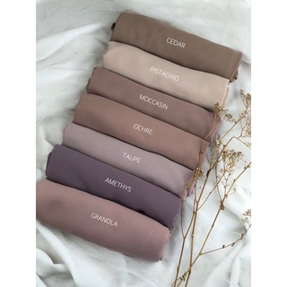 55 Warna  Pashmina Ceruty Import Baby Doll Premium Polos 