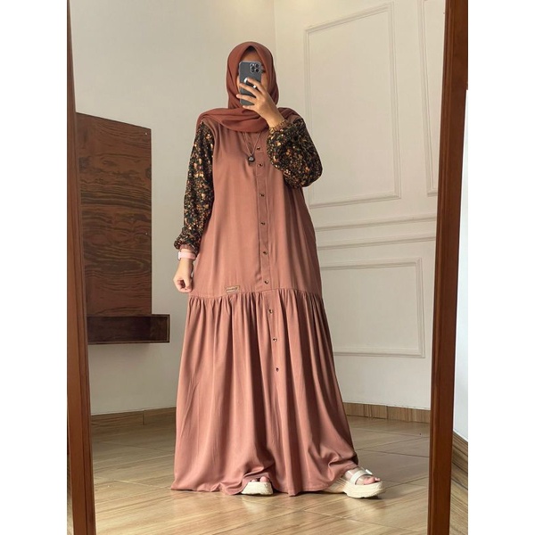 Gamis twill uniqlo milo by Nadheefa