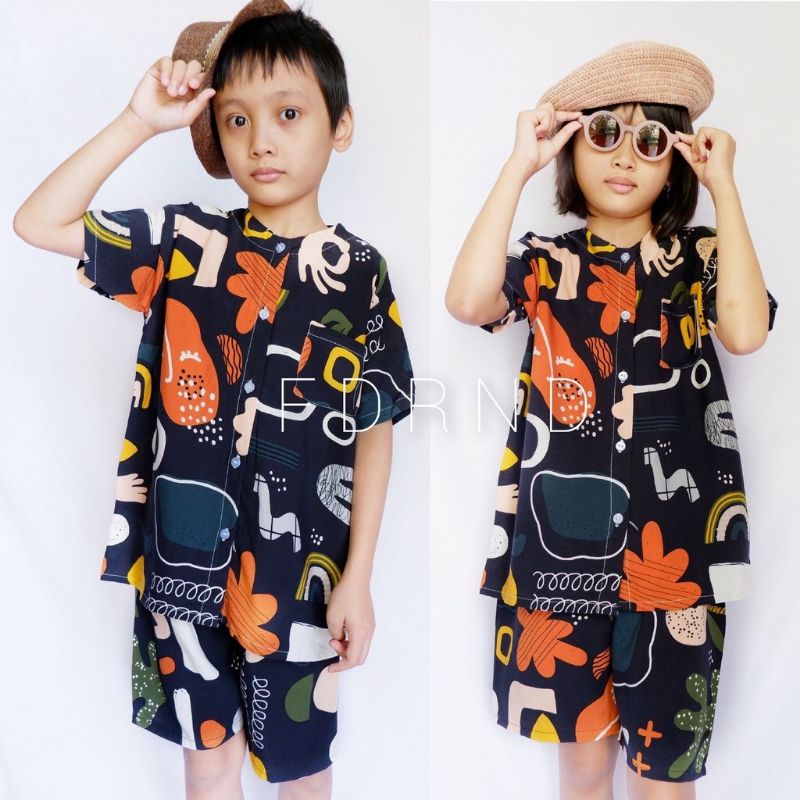 Setelan Celana Setcel Rayon Anak Piyama Pajamas Baju Tidur Anak Tanggung
