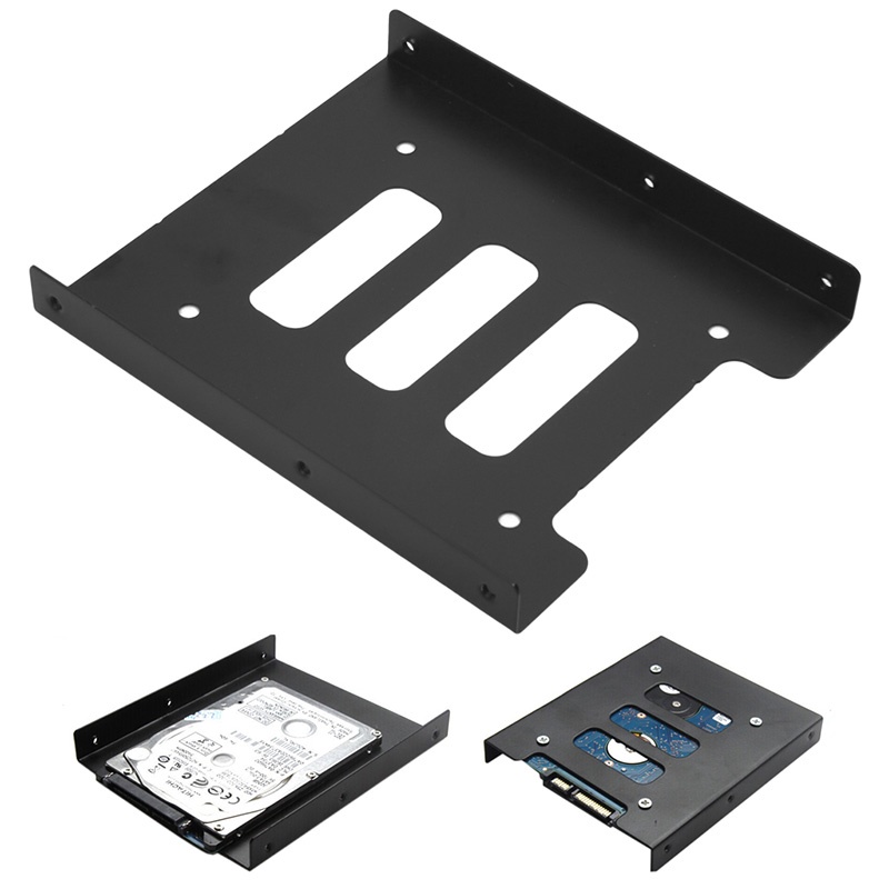 Btsg 2.5 &quot;Sampai 3.5&quot; SSD HDD Metal Adapter Mounting Bracket Hard Drive Holder Dock Untuk PC