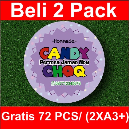 

STIKER LABEL PRODUK LINGKARAN "CANDY CHOQ