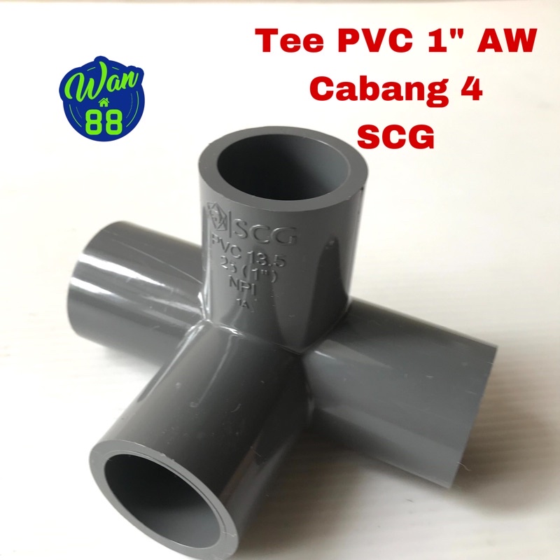 Tee PVC 1” AW Cabang 4 SCG