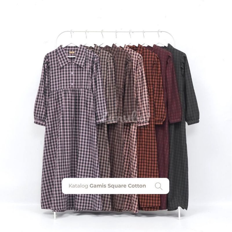 Gamis Square Cotton by ZANUBA HIJAB - Gamis Square Cotton Zanuba Hijab - Square Cotton Zanuba Hijab 