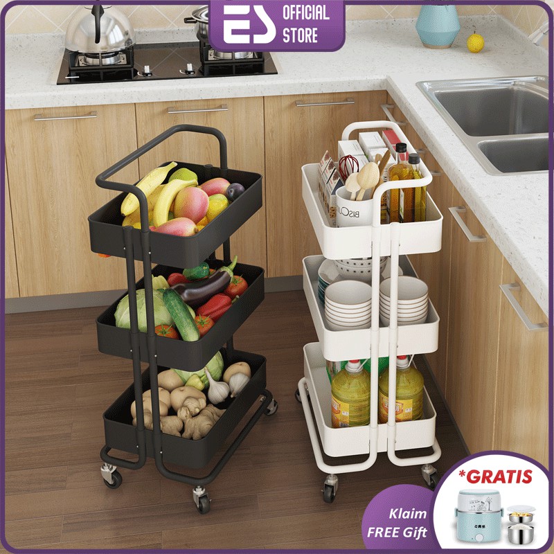 ES Rak Kamar Tidur Dapur Troli Kamar Mandi Rak Penyimpanan ES Rak Kamar Tidur Dapur Troli Kamar Mandi Rak Penyimpanan