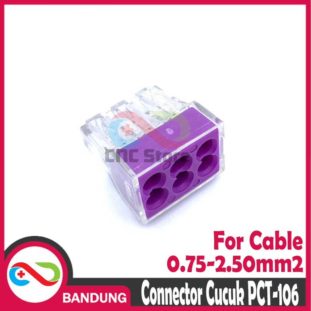 TERMINAL CUCUK 6 KABEL PCT 106 BUKAN WAGO 773 PUSH KONEKTOR TUSUK