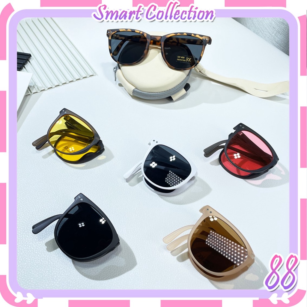 SC✌ KL665 Kacamata Lipat Sunglasses Anti-UV Wanita Pria Import Kaca mata Fashion