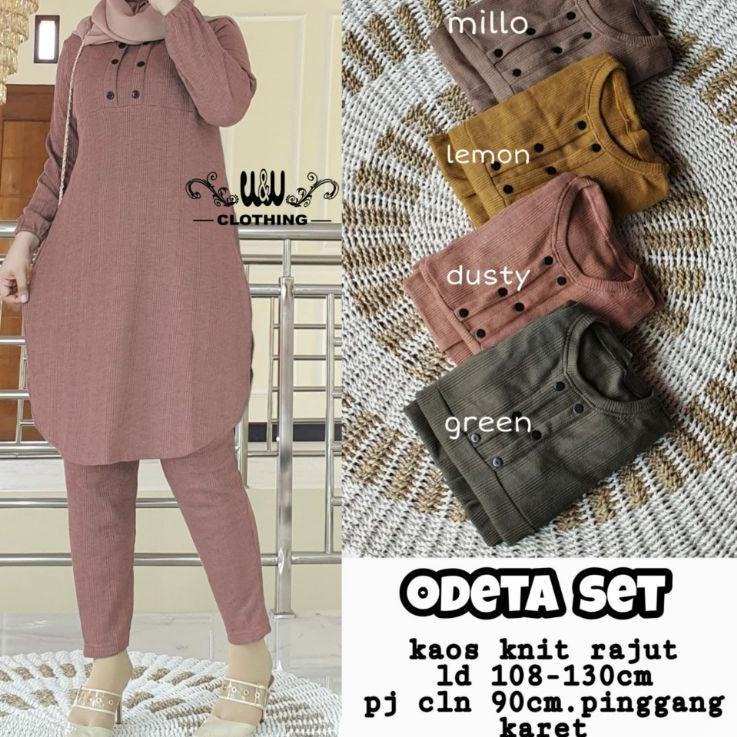 ((TERLARIS)) New Setelan Wanita Odeta Set 2022 Bahan Adem dan Halus