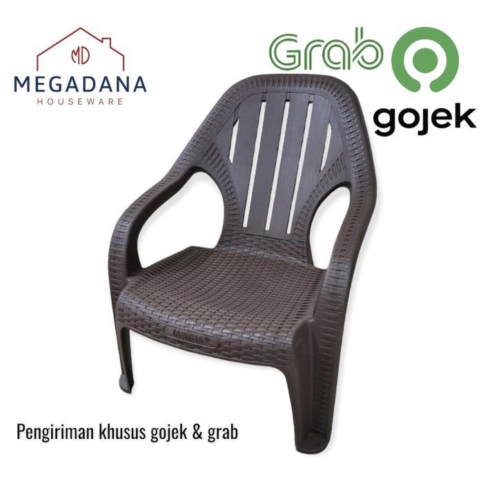 Kursi Santai [Md] Kursi Plastik Santai Motif Rotan/ Kursi Teras/ Kursi Santai Teras