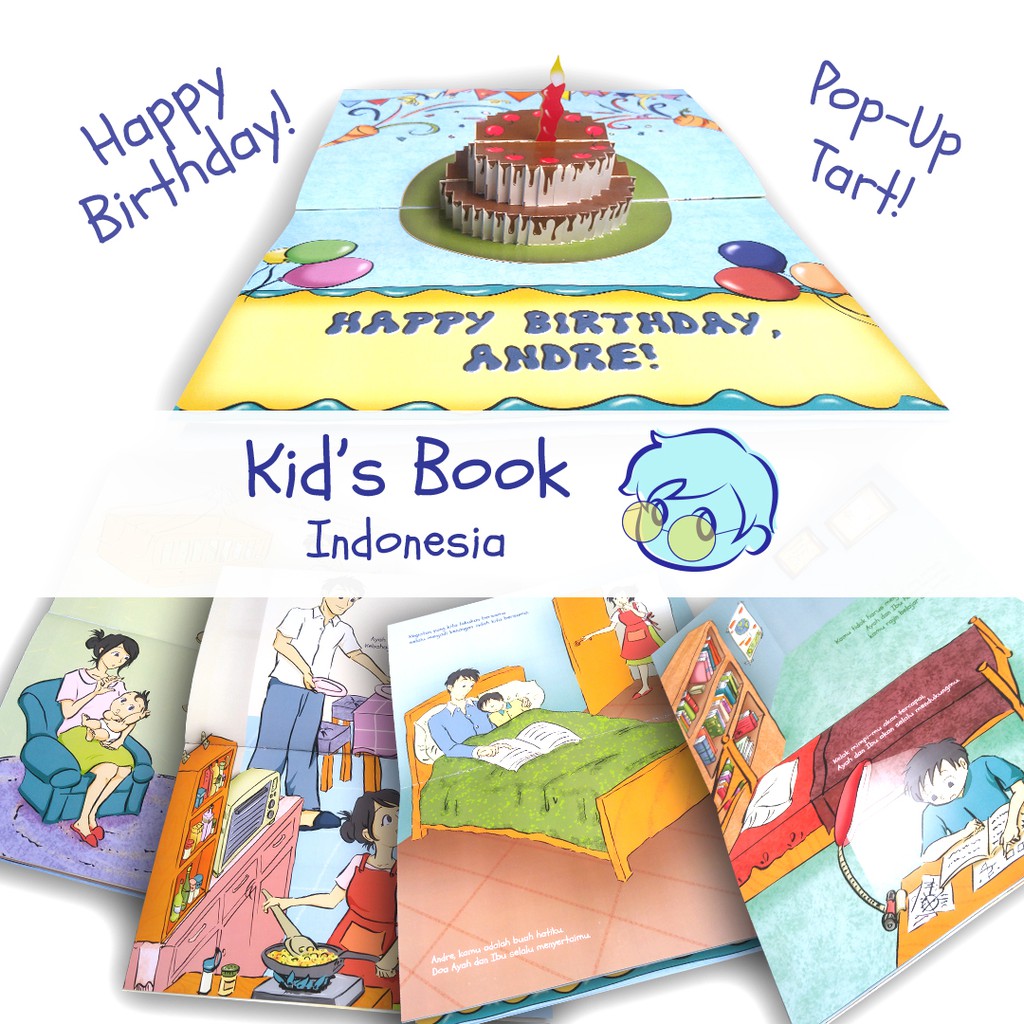 Custom Buku Kado Hadiah Ulang Tahun Pop-up Spesial Anak | Shopee Indonesia