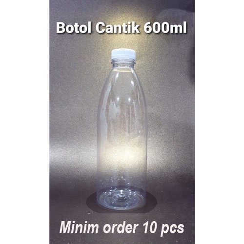 BOTOL CANTIK 600 ML - BOTOL PLASTIK CANTIK 600ML - BOTOL CANTIK TEBAL 24 gram MURAH