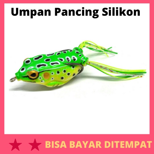 Umpan Pancing Silikon Bentuk Kodok / Umpan Pancing Mancing Pancingan Buatan Tiruan Palsu Asli Mainan