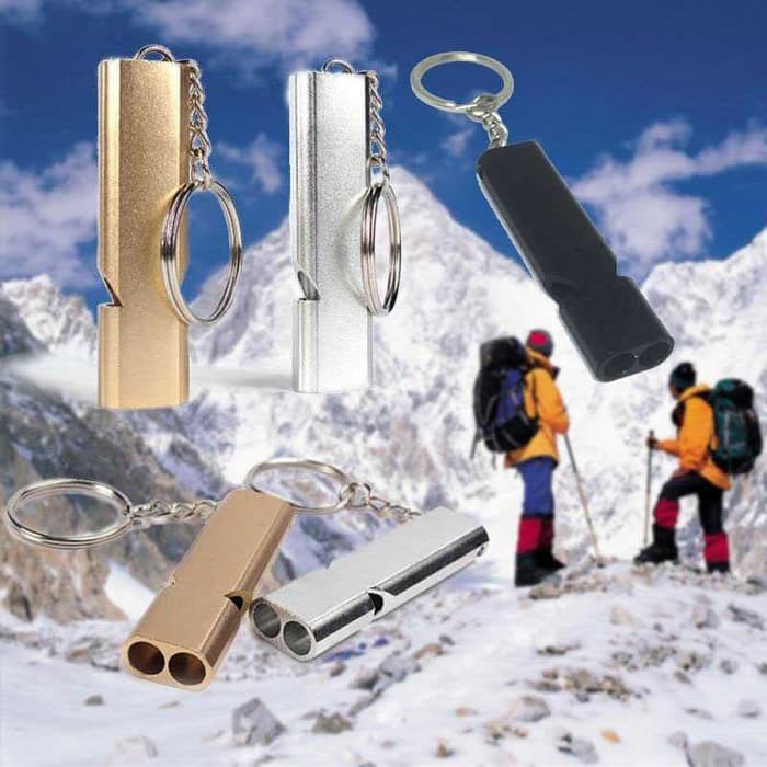 Gantungan Kunci Peluit Aluminium Outdoor Whistle - Z648