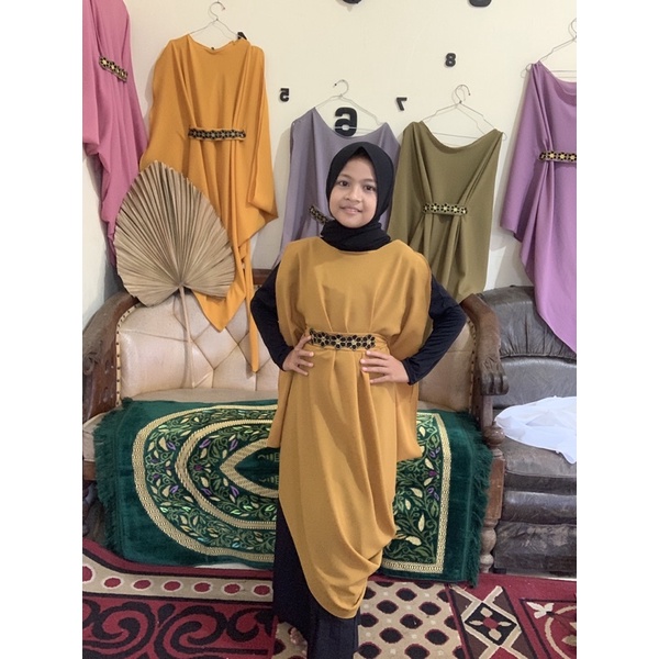 outer kaftan anak(restok tanpa PO)usia 5-11 tahun