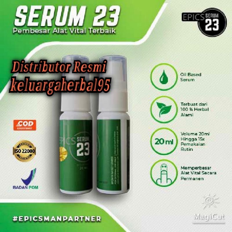 Serum 23 Serum Oles 23ml Extract Virgin Oil untuk Membesarkan Mr.P - Premium Hygiene For Man 
