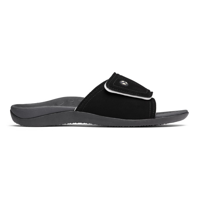 Vionic Kiwi Black Sandal Pria