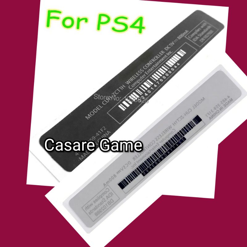 Stiker Stik Ps4 Barcode belakang