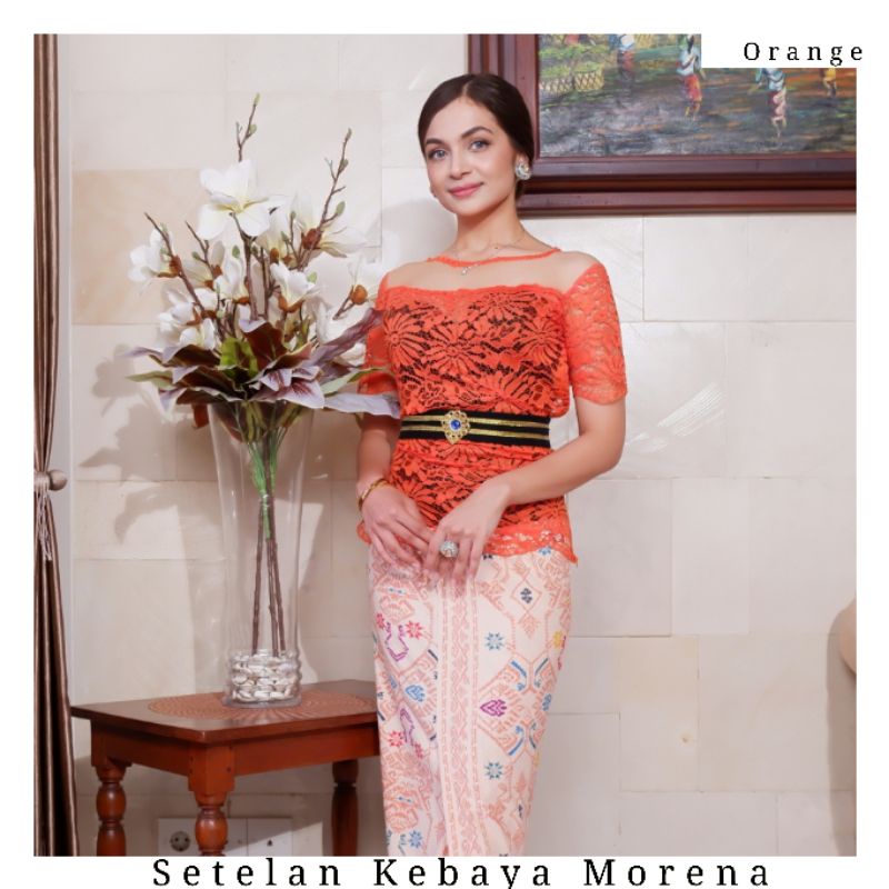 Setelan Kebaya Modifikasi Lengan Pendek Morena