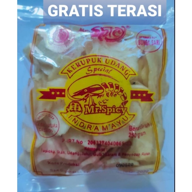 

KERUPUK UDANG SPECIAL SUPER 250 GRAM GRATIS TERASI Khas Cirebon