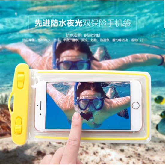 Waterproof Flourosence Luminous Case Hp Smartphone plus Tali Pengaman