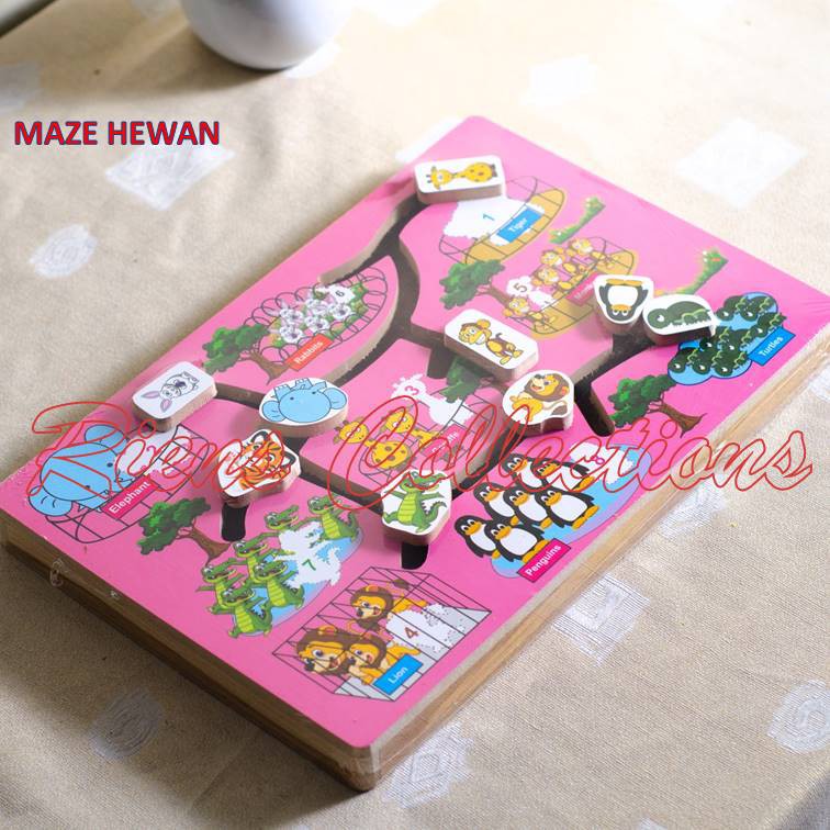 MAINAN EDUKASI. MAINAN ANAK. PUZZLE KAYU. PASEL KAYU. MAZE. Riens Collections