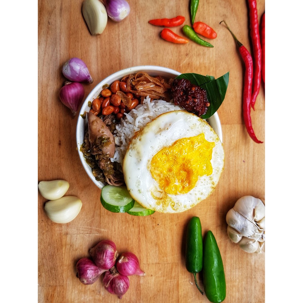 

Nasi Lemak Bowl Sambal Cumi