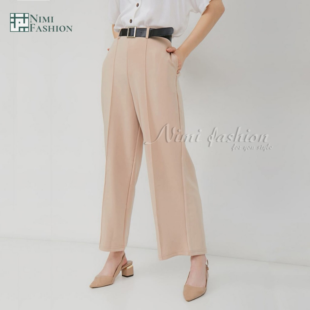 Celana Kulot Scuba Import / Bawahan Wanita Celana Kulot Office Pants Import / Wide Leg Scuba Pants