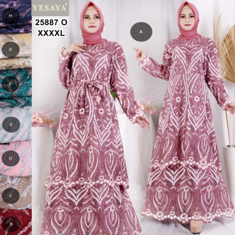Gamis Brokat Sultan Murah Mewah