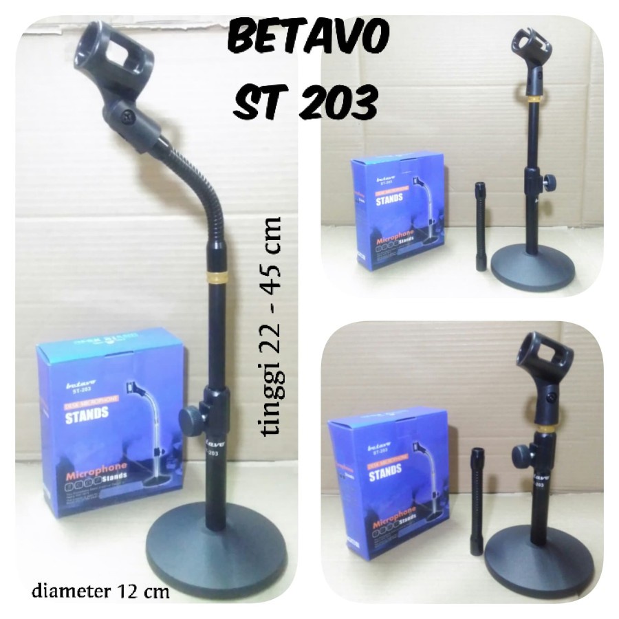 STAND MIC MEJA BETAVO ST 203 TABLE STANDDING MICROPHONE TRIPOT