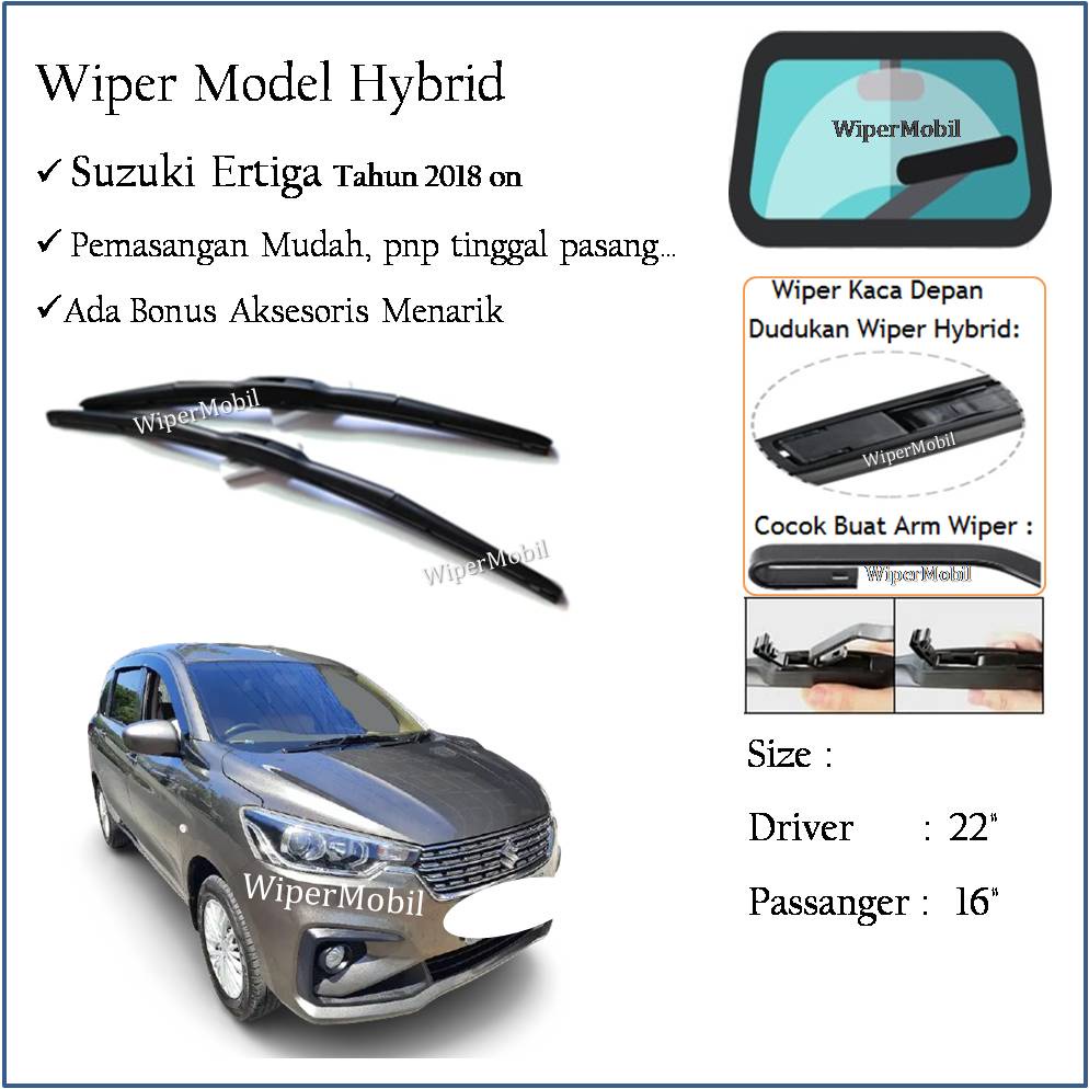 Wiper Hybrid Suzuki Ertiga 2018 2019 2020 2021 2022