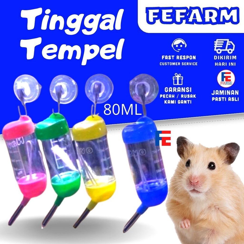 Botol Minum Hamster Tempel Botol Minum Aquarium Dispenser Hamster Aquarium FEFARM