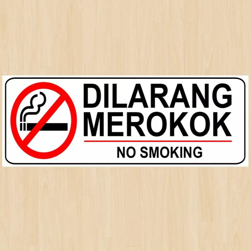 

Stiker Dilarang Merokok 25x8cm.