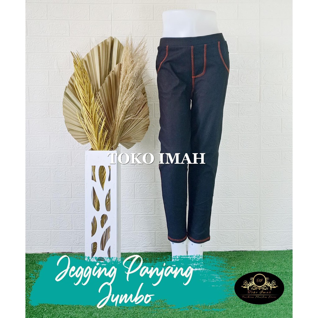 CELANA JEGGING JUMBO XXL LEGGING DENIM JUMBO OOTD WANITA MURAH BISA COD