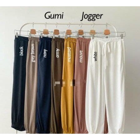 JAYA.Co GUMI JOGGER / Celana Jogger Polos Wanita