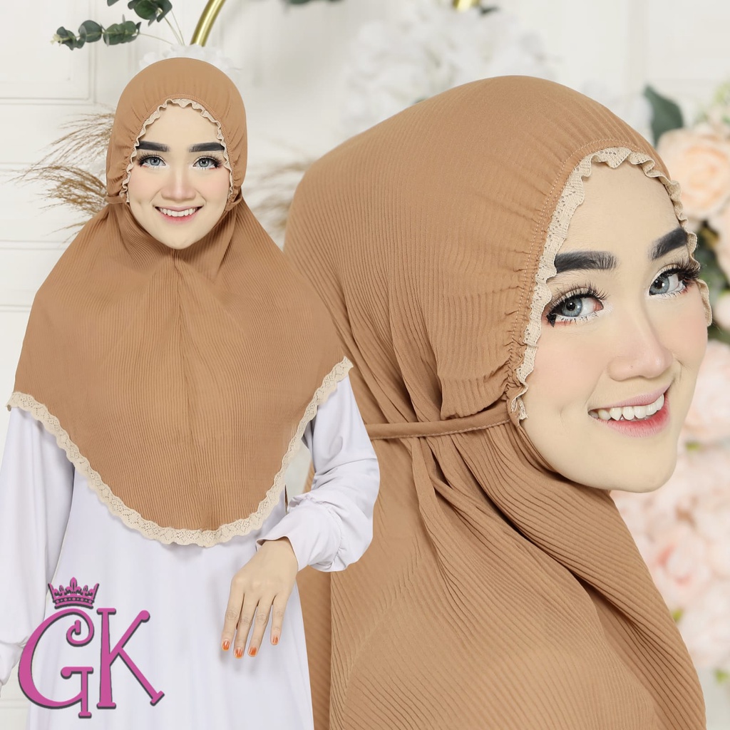 BERGO PLISKET KERUT RENDA ORI GALERI KERUDNG GK