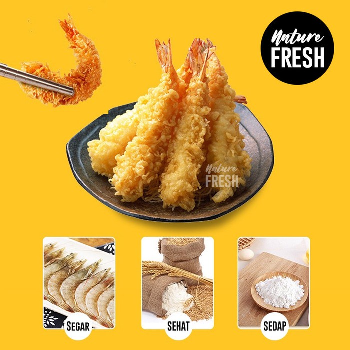 NatureFresh Ebi Furai Udang Beku isi 10 Udang Tempura Jumbo Breaded