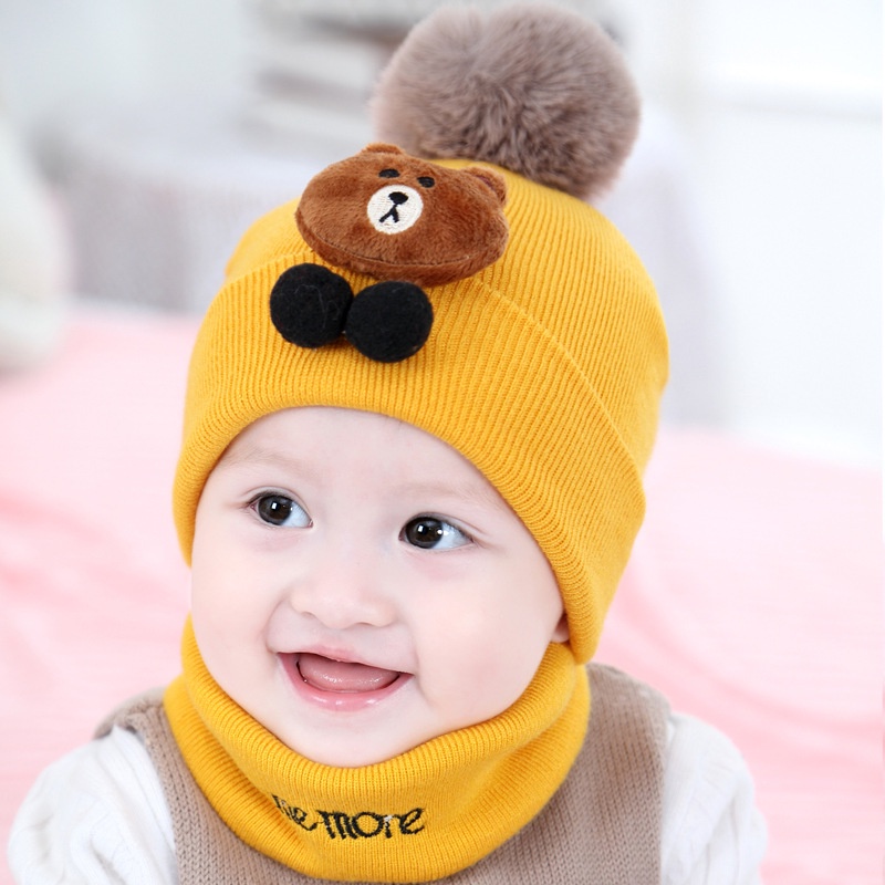 TP23-Topi Kupluk Rajut Bayi Anak Unisex Pompom