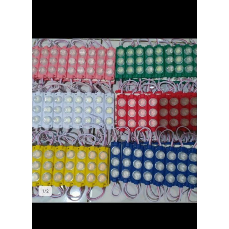 LAMPU LED 3 mata 24 volt modul kolong bis dan truk bak samping