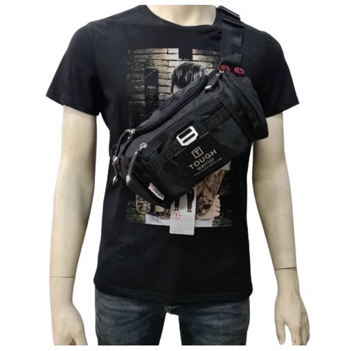 TAS ORIGINAL TOUGH  5459  tas pinggang tough warrior tas waist bag army slingbag tough Tas selempang tough