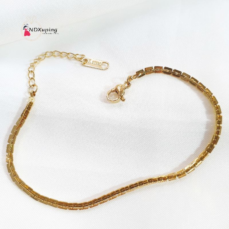 Gelang Belut Persegi Titanium Perhiasan Fashion Anti Karat N07022201