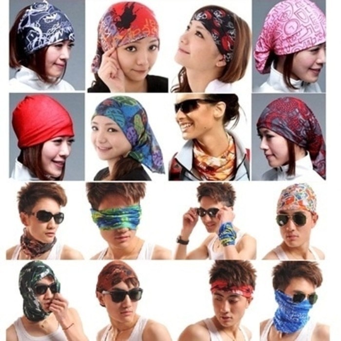 Masker Bandana Multifungsi Seamless TANPA JAHITAN/SAMBUNGAN - MOTIF RANDOM