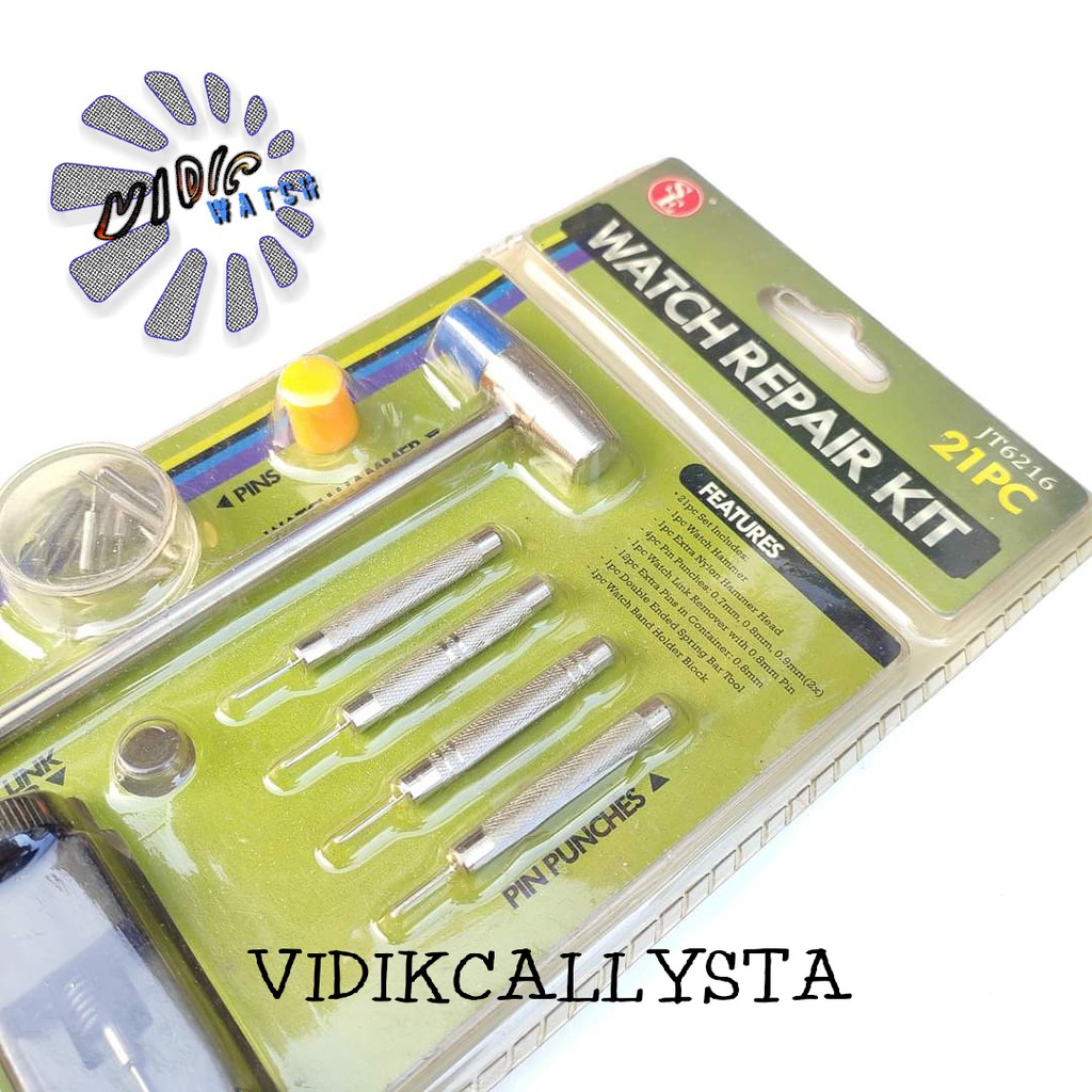 Watch Repair Kit Alat Reparasi jam tangan Pemotong Potong Rantai jam Tangan T21 FULSET Lengkap