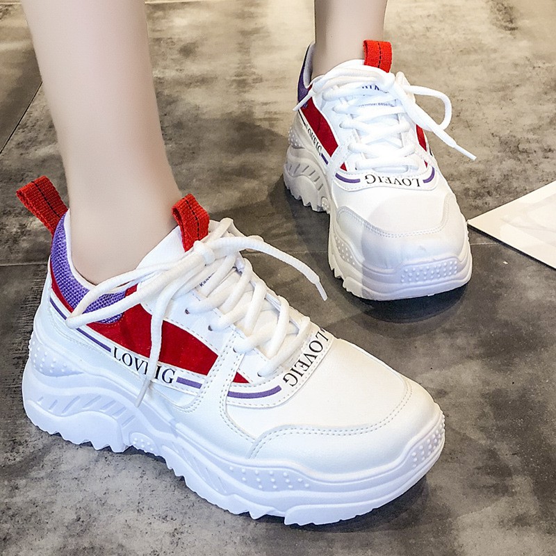 Sepatu Putih Wanita Import Sepatu Sneaker Olahraga Perempuan Sneakers Fashion Cewek Terbaru SP-056