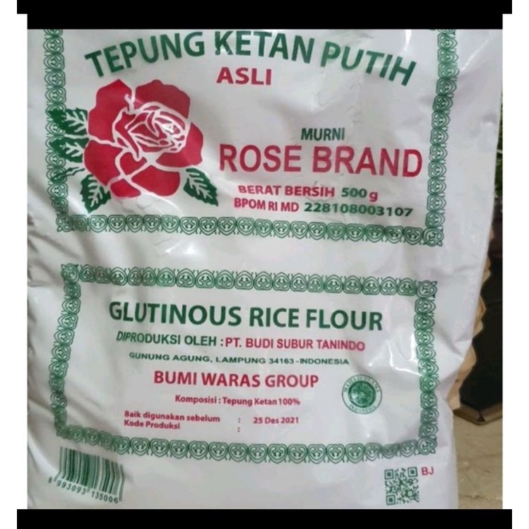 TEPUNG KETAN ROSEBRAND @500 GRAM, SATU BKS