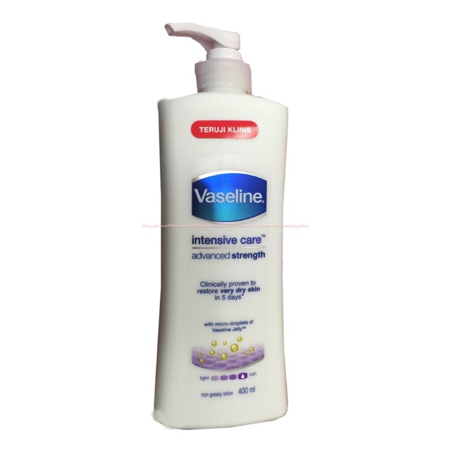 Vaseline Advanced Strength 400ml Vaseline Jelly Putih Intensive Care advance 400 ml Strenght Vaselline droppet Vaseline White