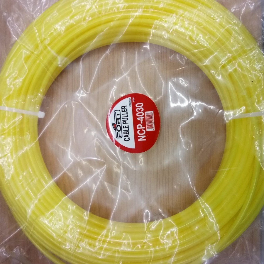 Nylon Cable Puller Penarik Kabel NCP-4030 30 Meter Kuning Merk FORT