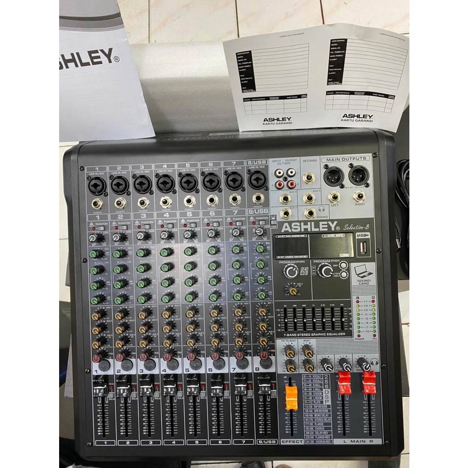 MIXER AUDIO ASHLEY SELECTION8/SELECTION 8 8CH USB-BLUETOOTH ORIGINAL